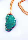 Wired Turquoise Necklace