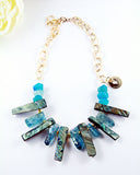 The Blue Waves Statement Necklace