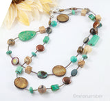 African Turquoise Long Necklace