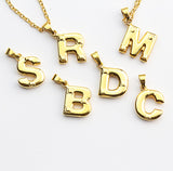 Gold Letter Initials Necklace