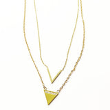 Victoria V Bling Layered Necklace