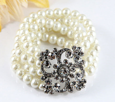 Flower & Pearls Bracelet